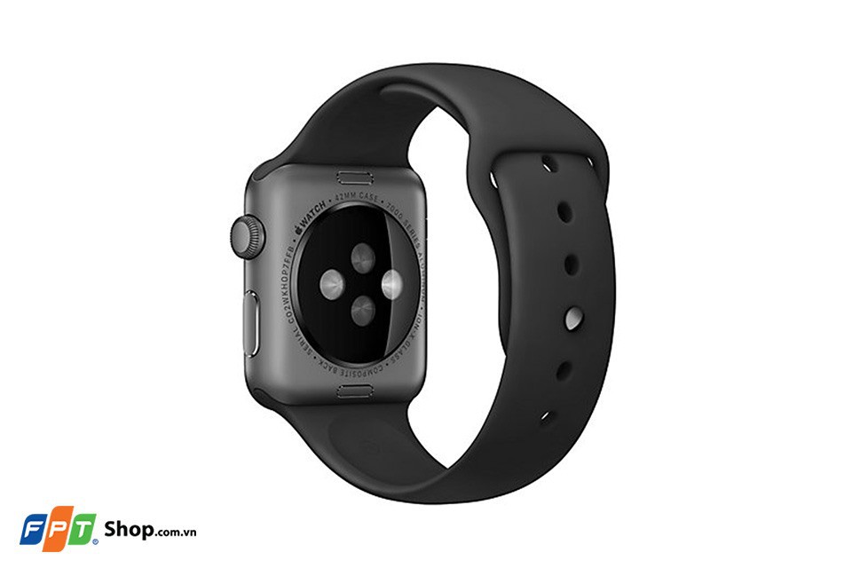 Apple Watch Series 3 GPS 42mm, viền nhôm, dây màu đen
